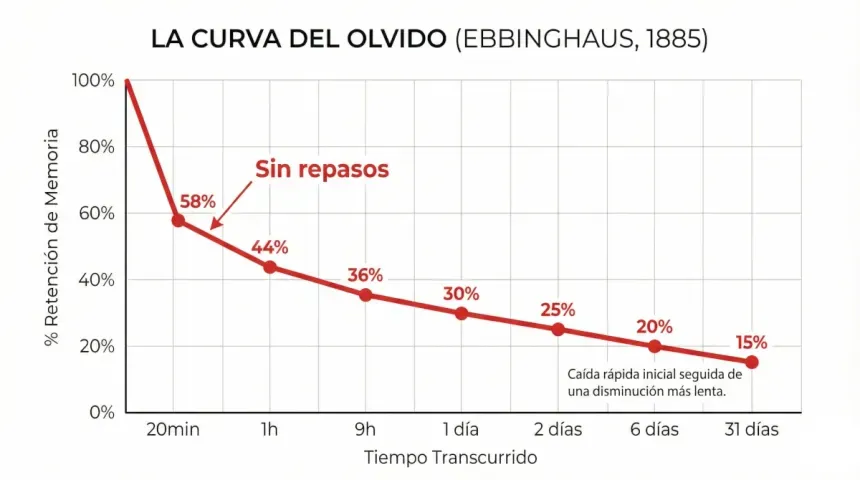 Curva del olvido de Ebbinghaus